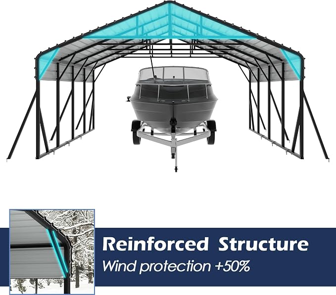 Xilingol Metal Carport, Heavy Duty Carport Canopy - Image 7