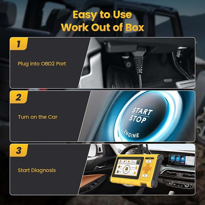 OBD2 Scanner Diagnostic Tool, ECM/TCM/ABS/SRS 4 System Deeply Scanner - Image 8