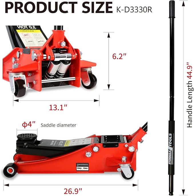 3 Ton Low Profile Floor Jack, Heavy Duty Floor Jack - Image 8