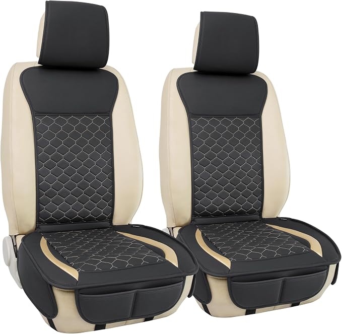 Elantrip 2PCs Front Car Seat Covers Leather Car Seat Protector Universal fit - Image 2