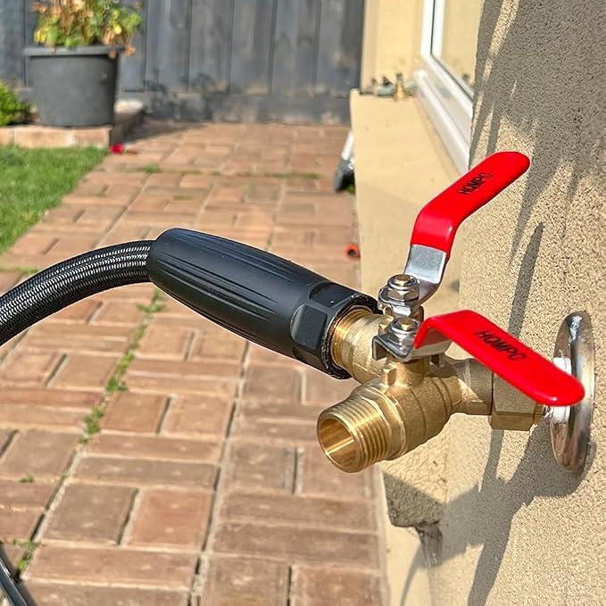 HQMPC Garden Hose Y Valve Splitter Brass Hose Splitter - Image 7