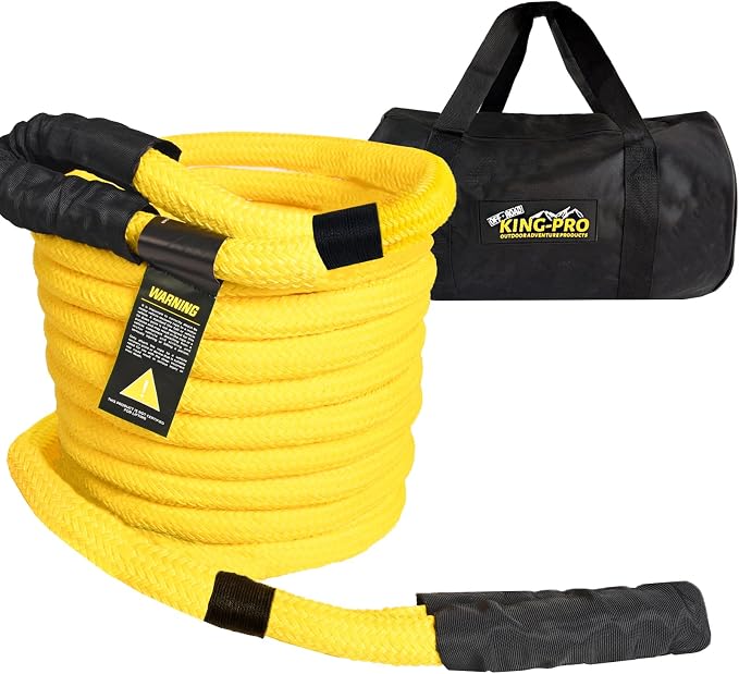 KING-PRO Kinetic Recovery Rope 1“x30' Towing Rope 44, 000lbs Breaking Strength by KING-PRO