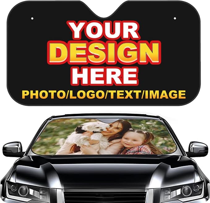 Custom Windshield Sun Shade for Car Personalized Window Sunshades Add Your by ZIQAFIF