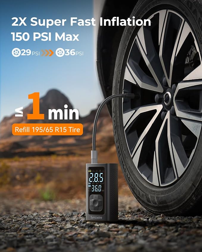 Syncwire Tire Inflator Portable Air Compressor - Image 2