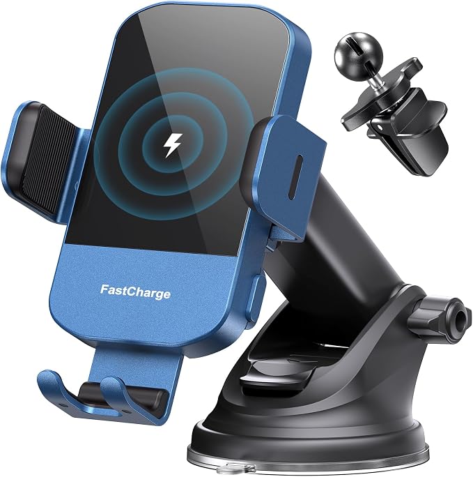 CHGeek Wireless Car Charger, 15W Fast Charging Auto Clamping Car Charger Phone by CHGeek