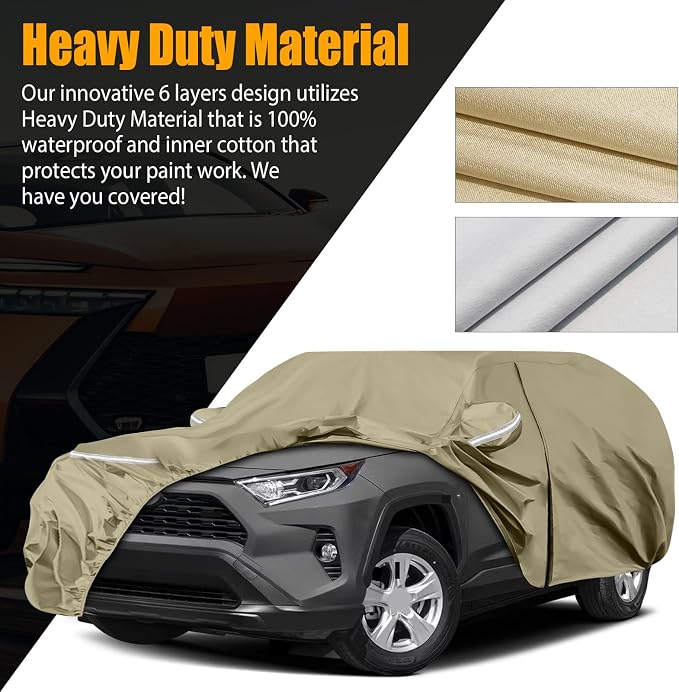 Waterproof Car Covers Replace for 2013-2025 Toyota RAV4, Windproof Bands for - Image 3