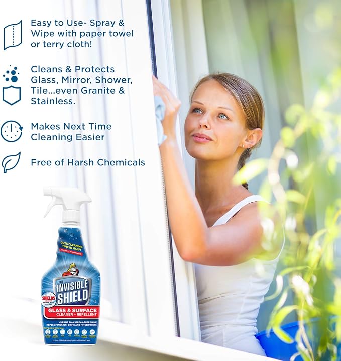 Invisible Shield Glass & Surface Cleaner and Repellent 32 fl. oz. Cleans and - Image 7