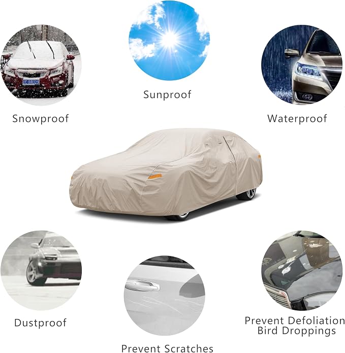 Heavy Duty Outdoor Car Cover Compatible - Image 4