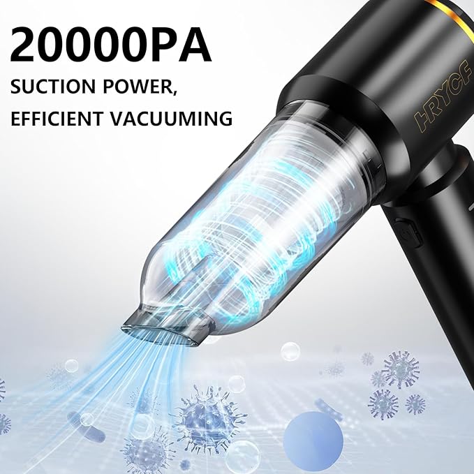Handheld Vacuum, Car Vacuum Cleaner, 4-in-1 20000PA High Power Portable - Image 2