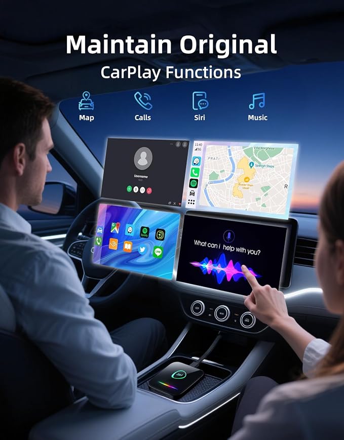 Wireless CarPlay Adapter for Apple iPhone & Android Auto, Plug & Play Dongle - Image 6
