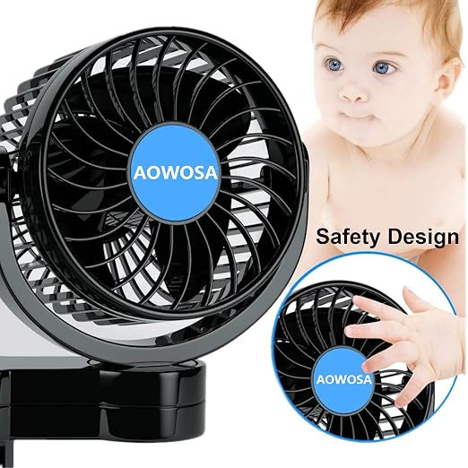 Car Fan for Backseat Auto 12V Electric Cooling Fan Portable Car Seat Headrest - Image 6