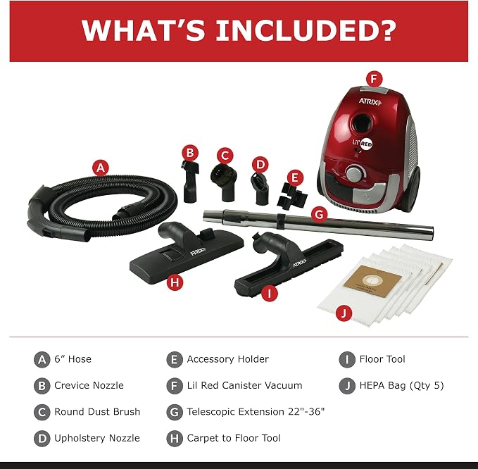 Atrix Red Lil Portable Canister Vacuum Cleaner - Image 2