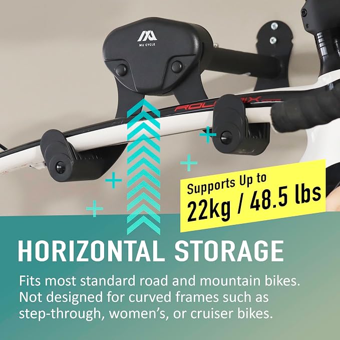 Buffalo Bike Wall Mount Rack – Adjustable Horizontal Indoor Hanger - Image 6