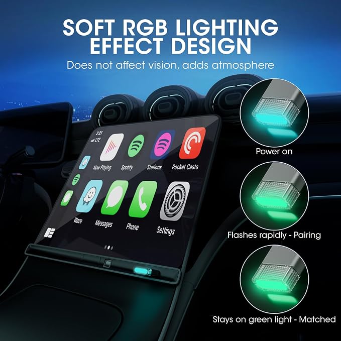 Mini Wireless Carplay Adapter for Apple iPhone, Plug and Play Easy Setup - Image 7