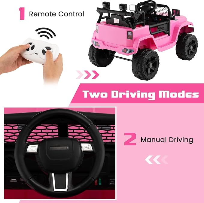 OLAKIDS Kids Ride On Truck, 12V Electric Vehicle Jeep Car - Image 5