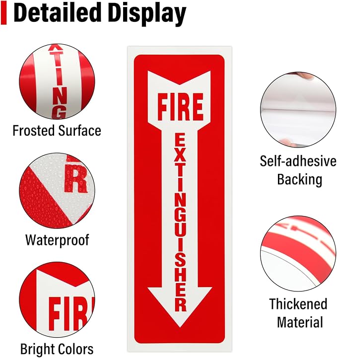 Madrigal Fire Extinguisher Glow in the Dark Sticker Sign, fire extinguisher sign - Image 3