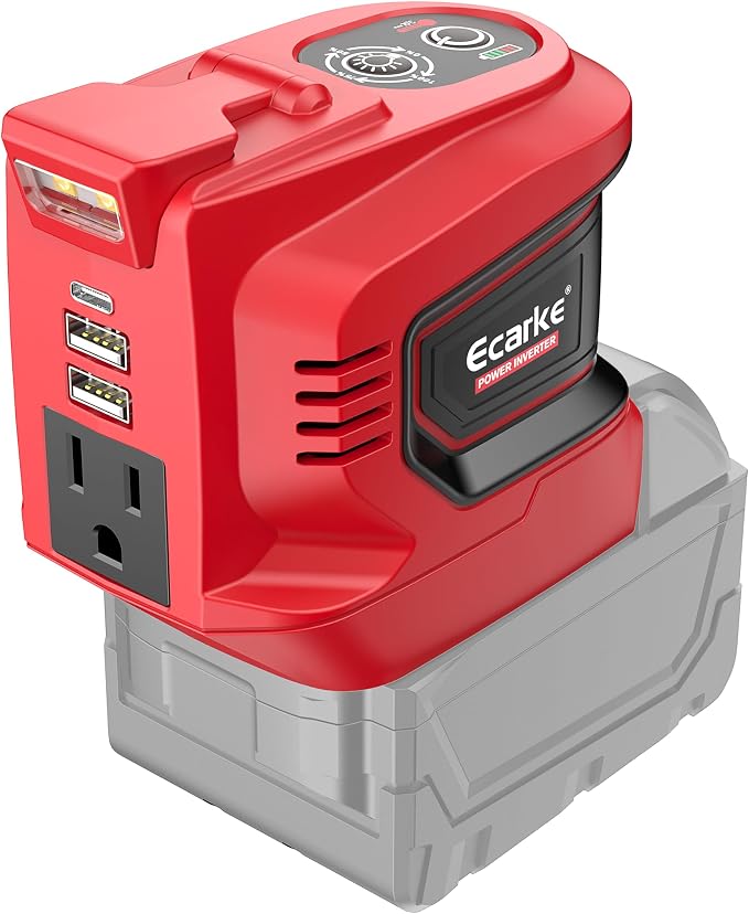 Power Inverter Compatible with Milwaukee 18V Battery, Ecarke 200W Portable - Image 8