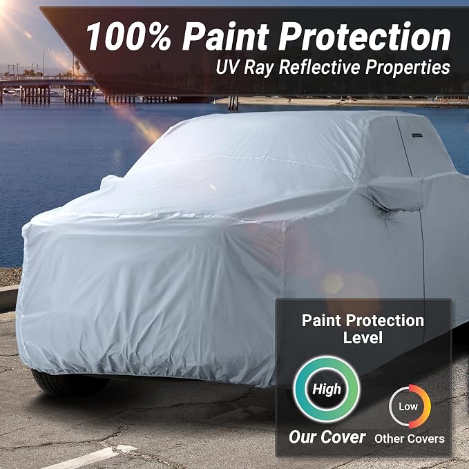 iCarCover Fits 2011-2024 Crew Cab, 6.4 ft Regular Bed RAM 1500 Truck Cover - Image 3