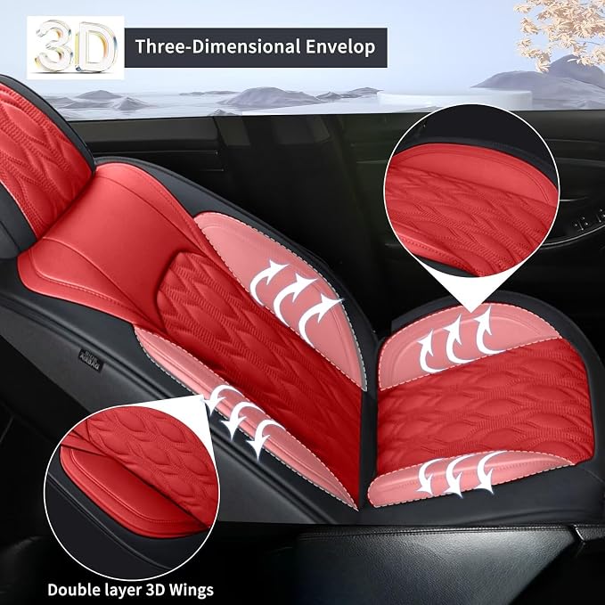 2 Front Car Seat Covers Fit for Toyota Camry 2012-2025 Faux Leather Automotive - Image 4