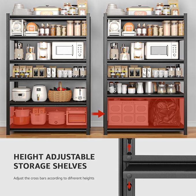 6 Tier Metal Shelving Unit 84" H x 55.12" W x 24" D, 3600LBS Adjustable Storage - Image 6