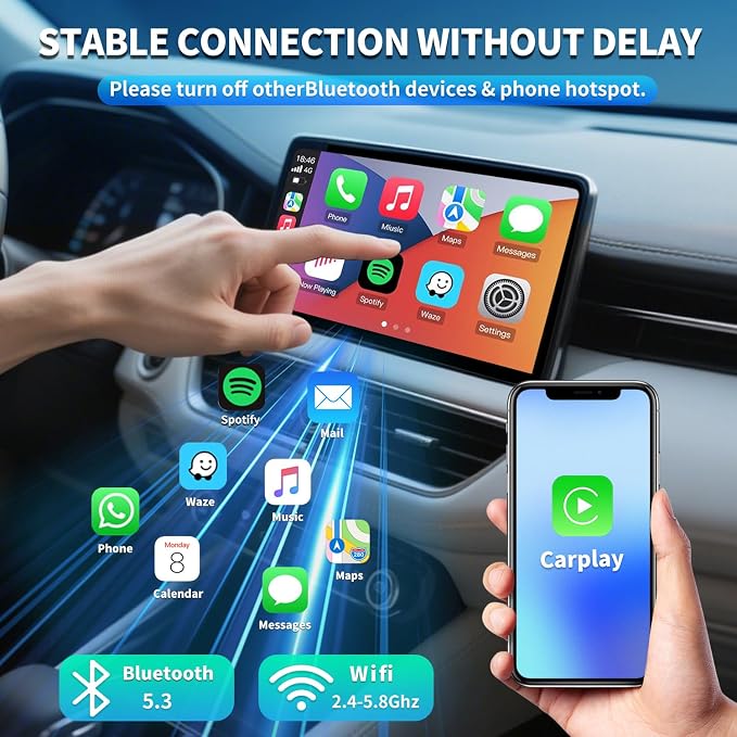 Wireless CarPlay Adapter, Convert Wired to Wireless CarPlay Adapter, Plug&Play - Image 3