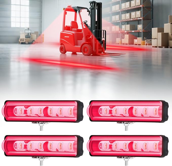 LED Forklift Safety Light Red for AGV Automated Guided Vehicle, Forklift Truck by HSYFUNA