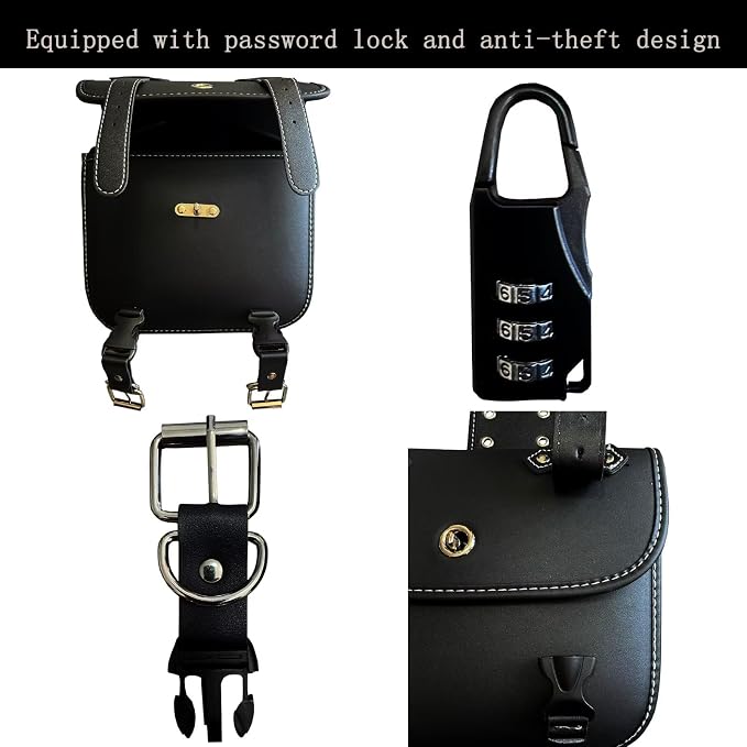 Motorcycle Saddlebags, Scooter Powersports Leather Saddle Bags Motorcycles - Image 3
