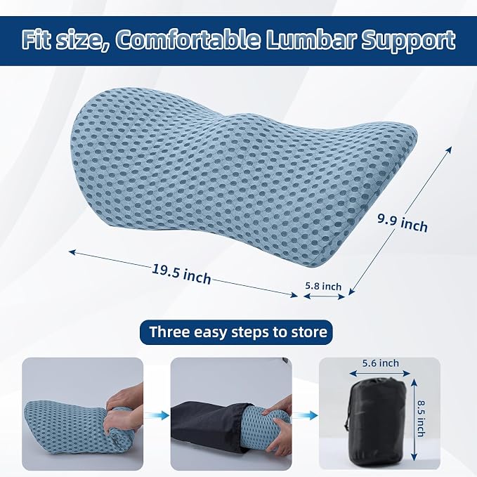 Lumbar Pillow, Memory Foam Lumbar Support Pillow - Image 5