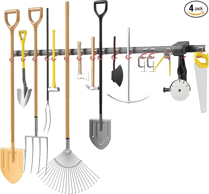 TORACK Metal Wall-Mounted Garden Tool Organizer by TORACK
