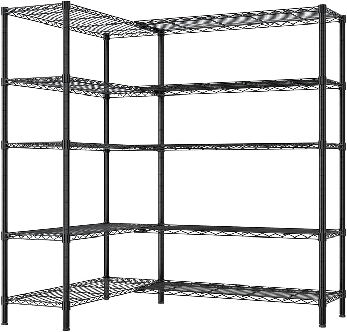 VINGLI 70" W Storage Shelves 1600LBS Heavy Duty Metal Shelving, Upgraded 5 Tier - Image 7
