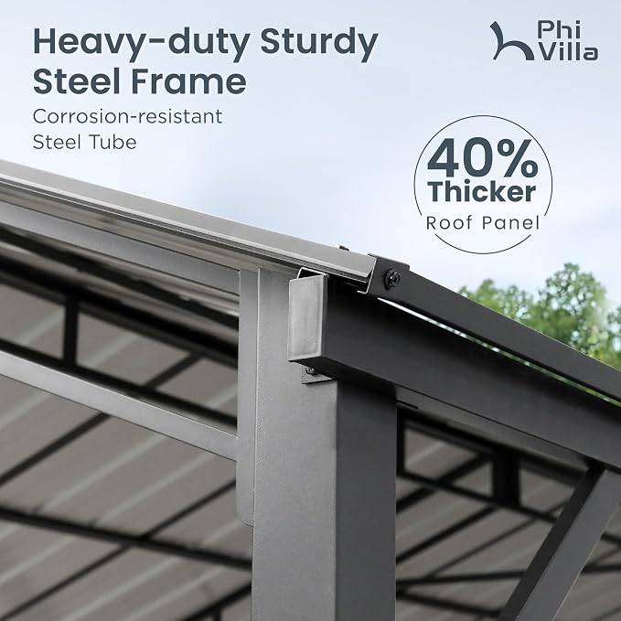 PHI VILLA 10 x 20 ft Carport Metal Carports - Image 2