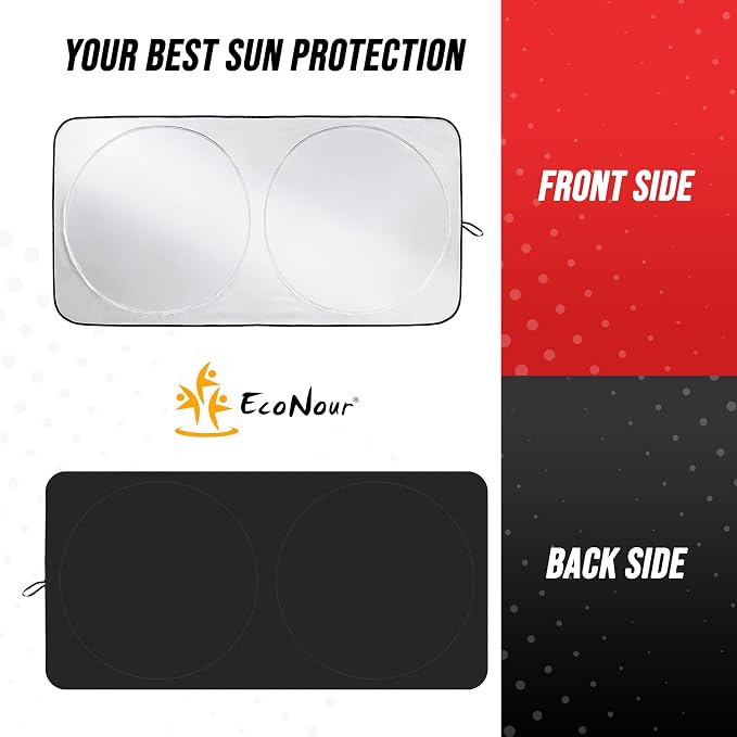 EcoNour Windshield Sun Shade for Tesla Model 3/Y Cars | Foldable Sun Shield | - Image 7