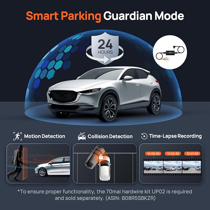 70mai 4K Dash Cam Front and Rear - Image 6