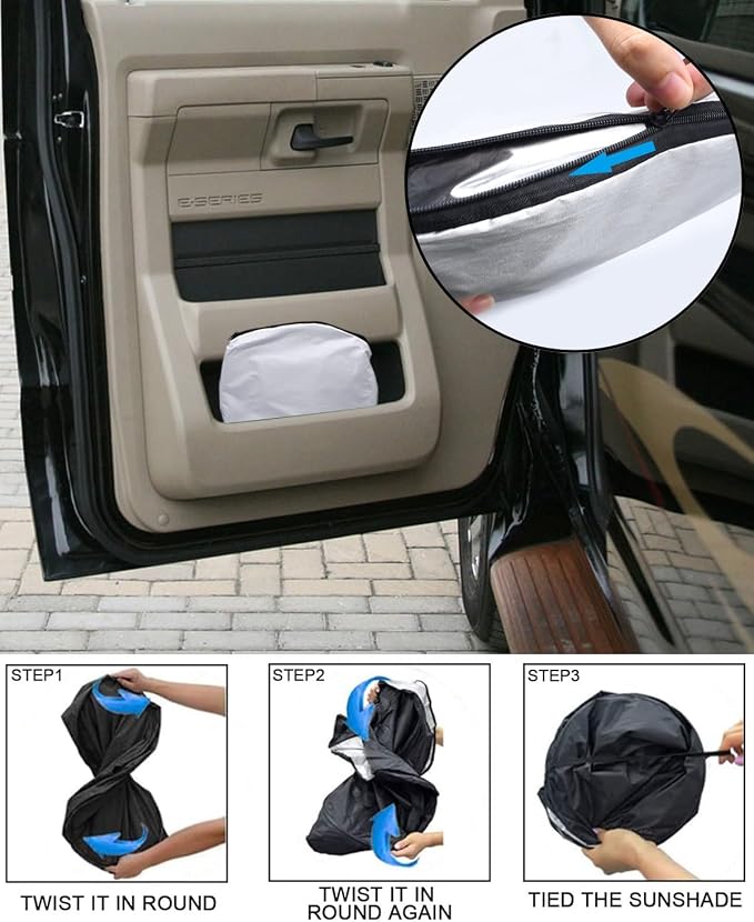 Front Windshield Sunshade fit for Ford Econoline E-Series Van 1992-2025 & - Image 4