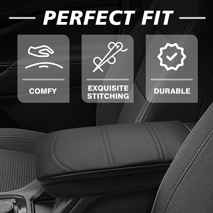 Muslogy Center Console Cover 1-Inch Extra Thick Armrest Pad Compatible - Image 5