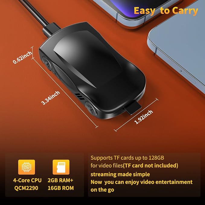4-in-1 Carplay Ai Box, Wireless CarPlay & Android Auto Adapter, Compatible - Image 9