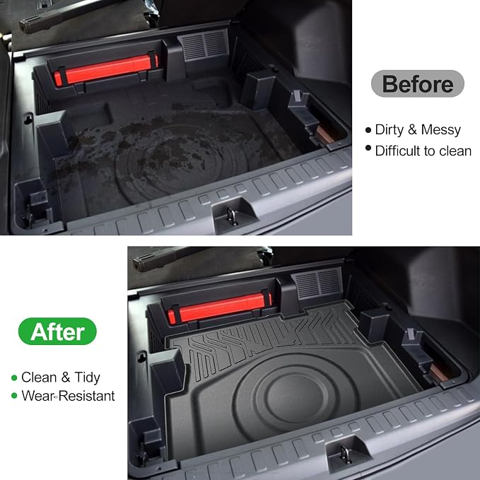 Under Cargo Mat for 2025 Chevy Equinox Fuel, All Weather TPE 2nd Layer Trunk - Image 3