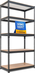 HOMEDANT 5 Tier Laminated Boltless Metal Shelving Unit Adjustable Garage by TheBestOrganizingSolution