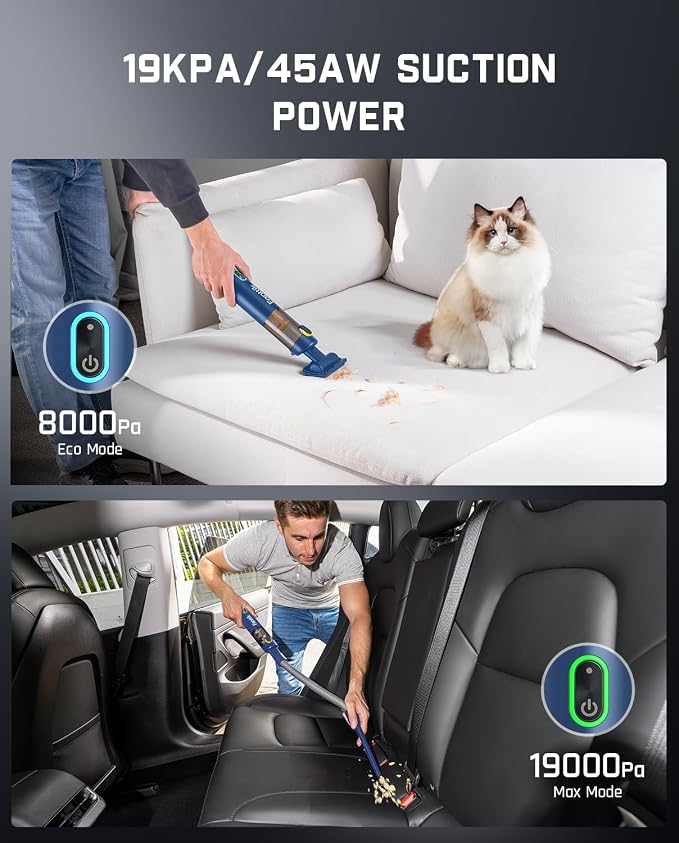 Fanttik Slim V8 APEX Car Vacuum, 4-in-1 Portable Mini Cordless Vacuum - Image 6