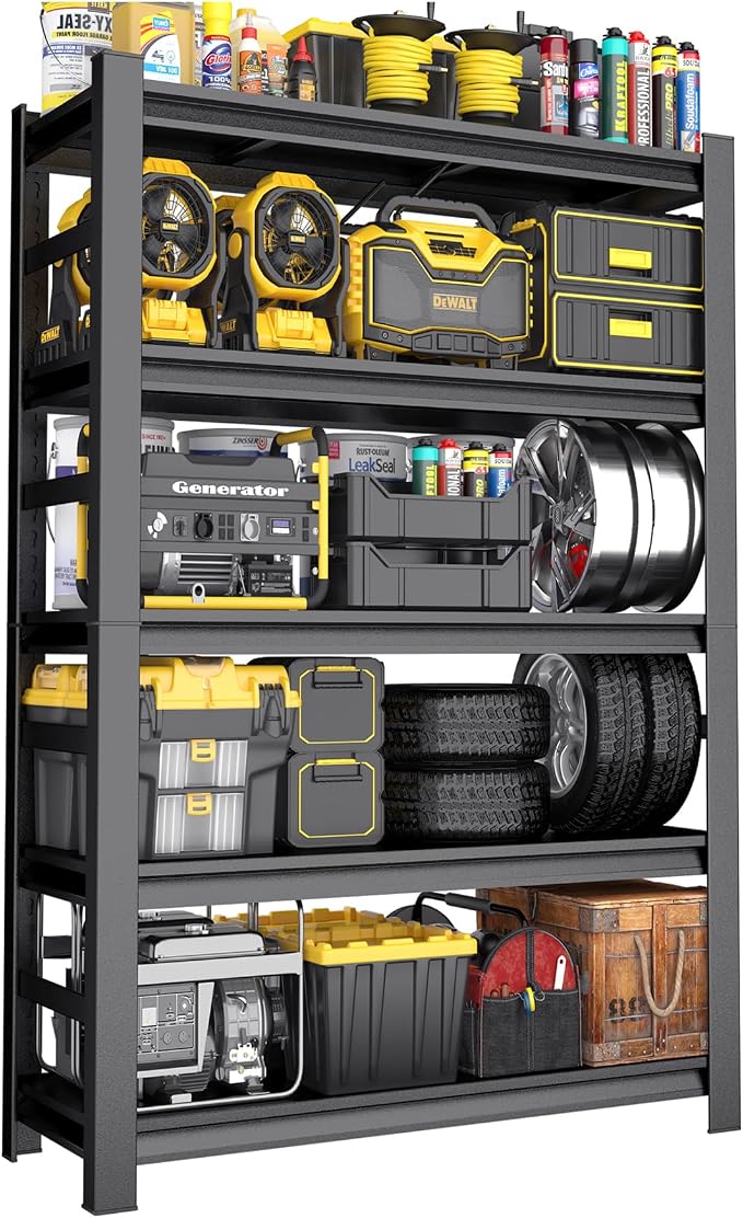 63''H Garage Shelving 3000 LBS Heavy Duty Garage Storage Shelves, Adjustable 5 by ErgoNova