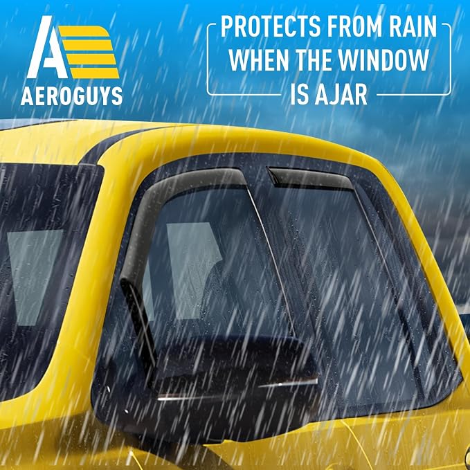 Extra Durable Window Deflectors in-Channel Window Visors Rain Guards Fit - Image 2