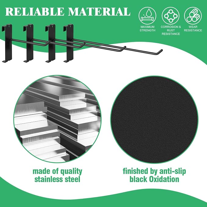 40Pcs 4" 6" 8" 10" Gridwall Display Hooks Assortment Set, Wire Diameter 5mm/ - Image 3