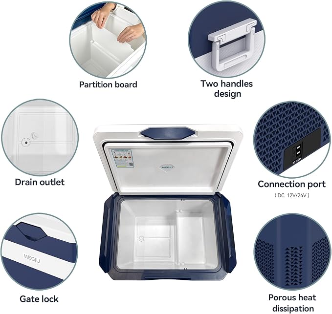 Car Fridge Portable 12V Refrigerator 40 Quart 12 Volt Freezer Compressor Cooler - Image 4