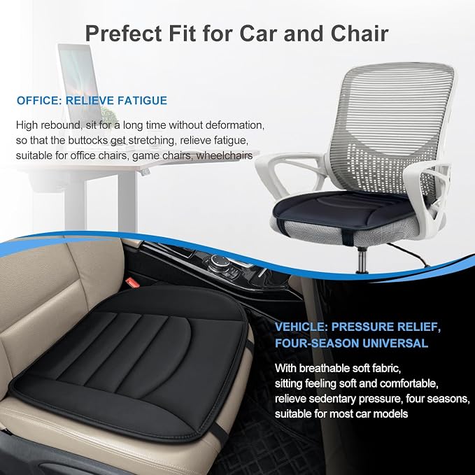 Car Seat Cushion Chair Cushions, 1.2in Memory Foam Pressure Relief Seat Cushion - Image 3