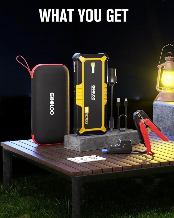 GOOLOO GP4000 Jump Starter 4000A Peak Car Starter SuperSafe 12V Lithium Jump Box - Image 7