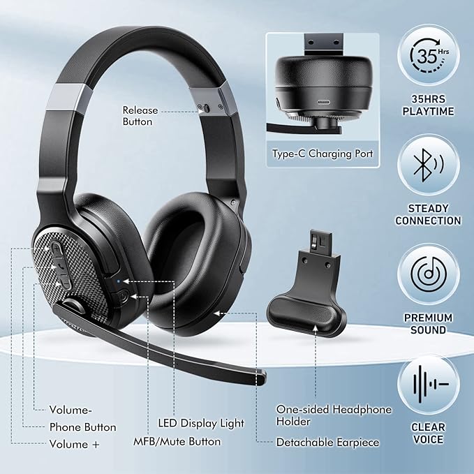 Trucker Bluetooth Headset, Wireless Headsets - Image 7