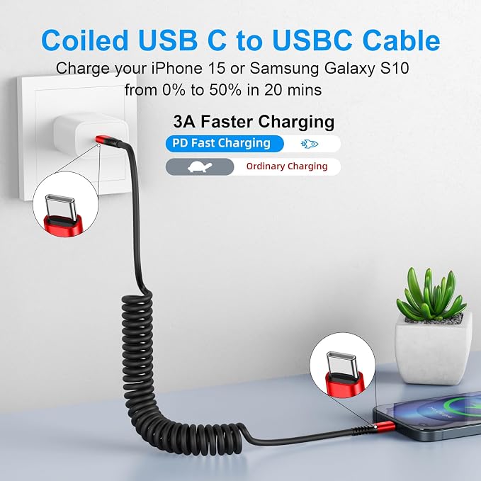 USB C Cable 3ft 2Pack USB C to USB C Charger Cable - Image 2