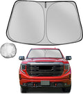 Windshield Sun Shade for 2019-2025 GMC Sierra 1500 2500 3500 Foldable Sun by Fonowka