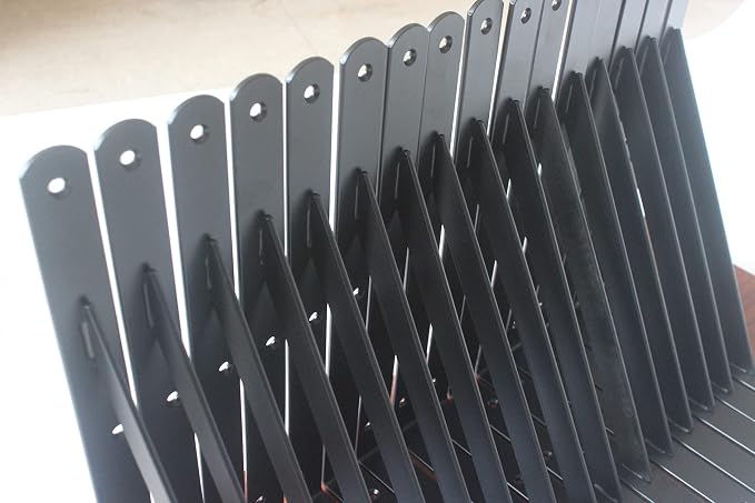 32 Pack L11 x H 8" Black Heavy Duty Shelf Brackets - Image 3