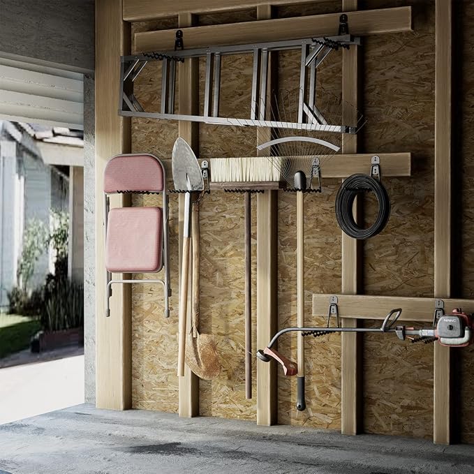 Garage Hooks, Large 2-Pack Shed Storage Hanger 11.8" Long Heavy Duty Wall Mount - Image 2